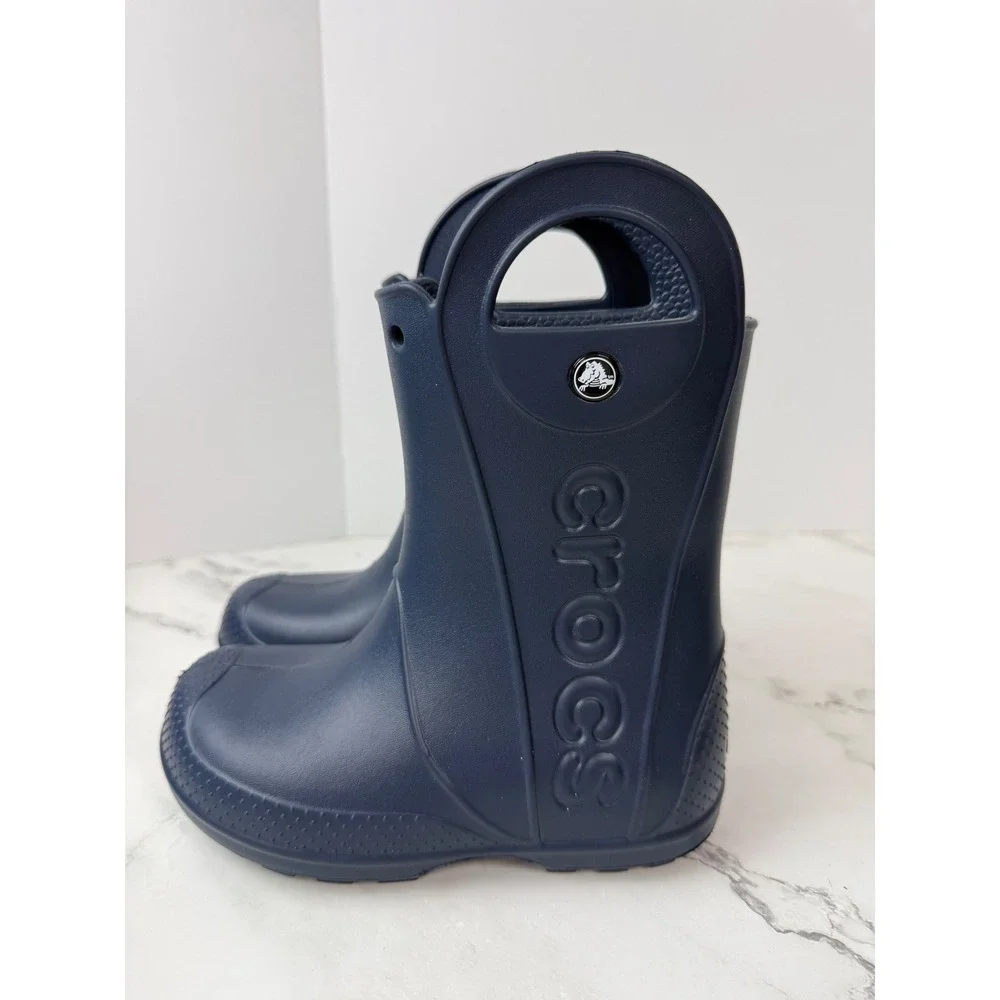 Crocs Unisex Kids Handle Rain Boots Blue size 13